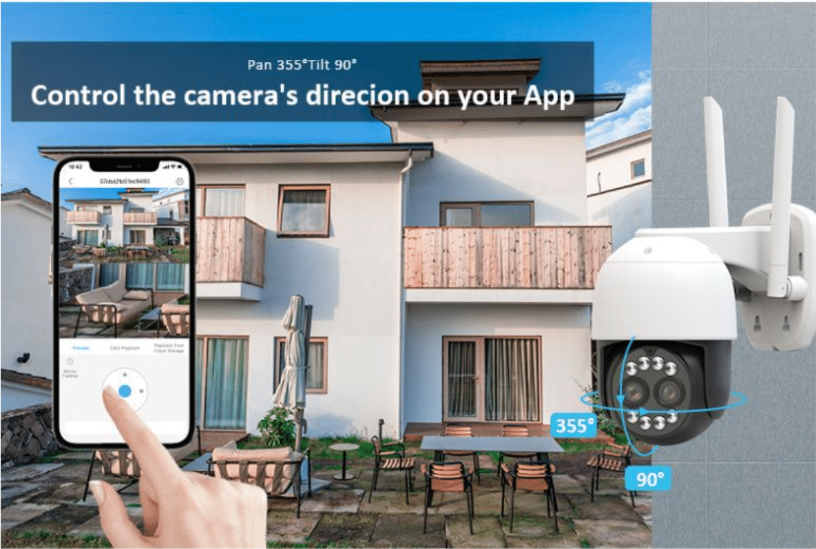 Motion detection two-way voice outdoor binocular zoom camera
