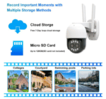Motion detection two-way voice outdoor binocular zoom camera