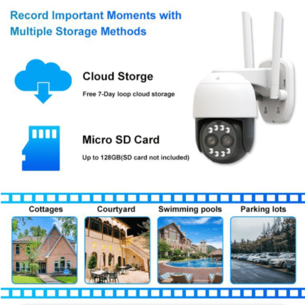 Motion detection two-way voice outdoor binocular zoom camera